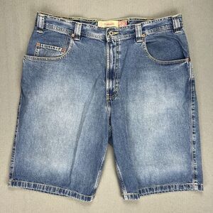 VTG Gap Denim Shorts Mens 40x12 Wide Leg Blue Jeans Cotton Baggy Y2K Medium Wash